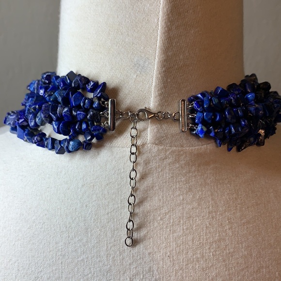 Sterling Ross & Simons Lapis Torsade Necklace - Picture 6 of 17